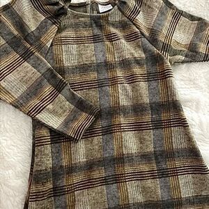 Zara Plaid Long Sleeve Dress